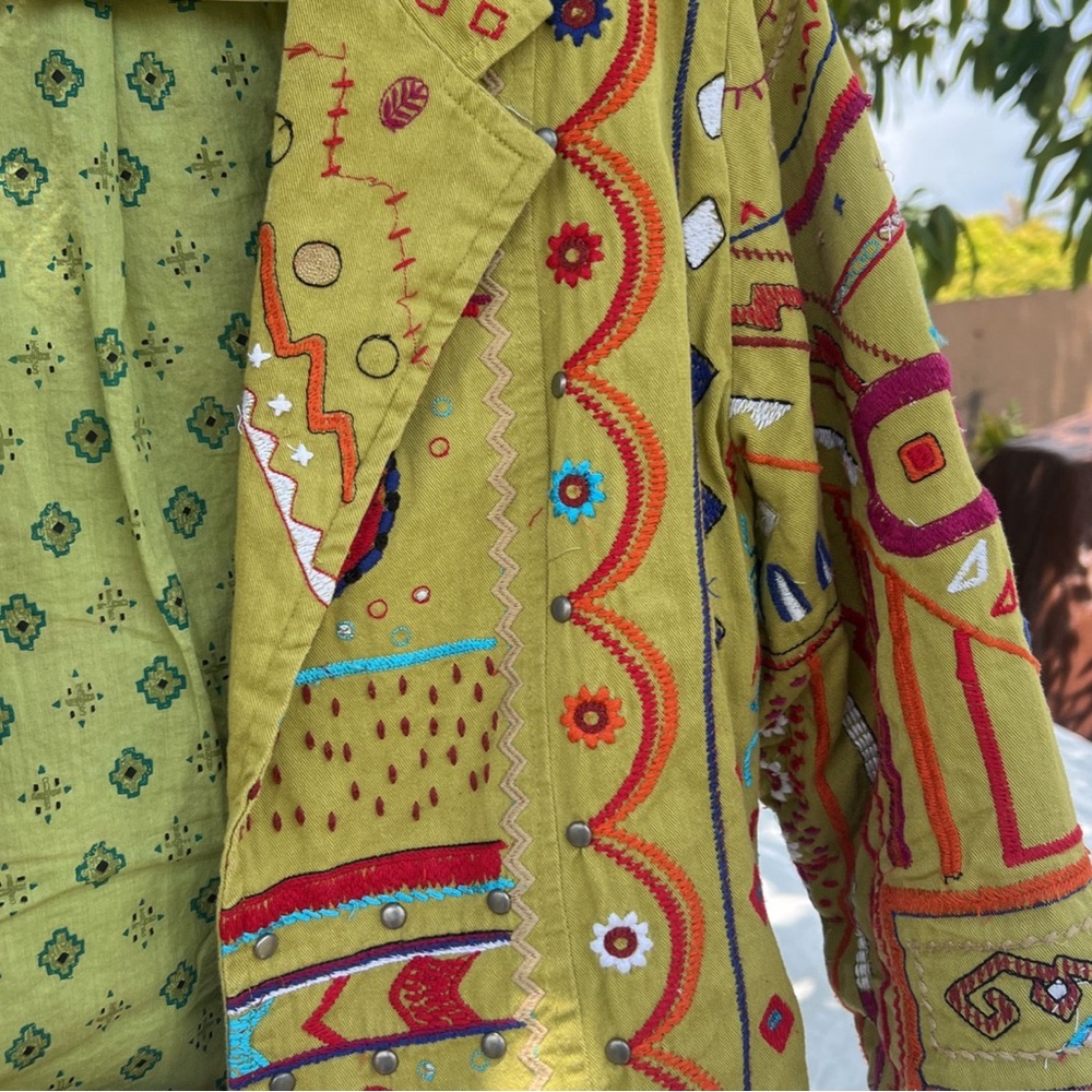 Chico's Multicolor Embroidered Jacket - Picture 3 of 5